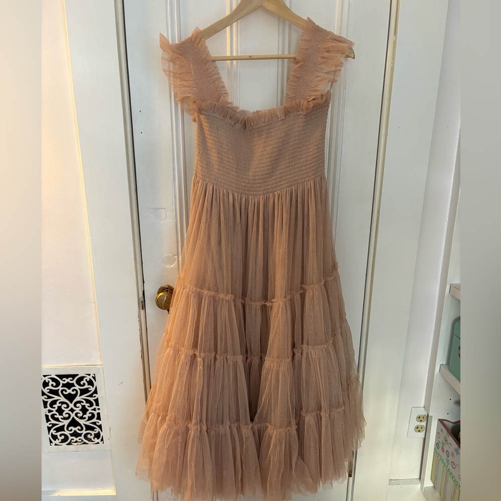 Hill House 	
The Tulle Ellie Nap Dress - Blush Glitter Tulle